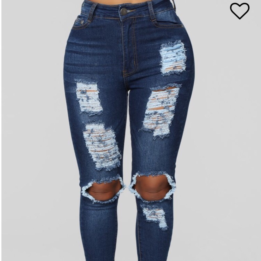 distressed jeans